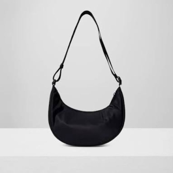 Aritzia Sunday Best Phoebe Mini Shoulder Bag Black Nylon - Picture 7 of 7